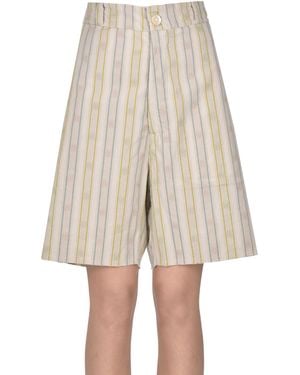 B'Sbee Bermuda in cotone ricamato - Neutro
