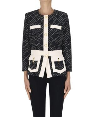 Elisabetta Franchi Chanel Style Blazer - Black