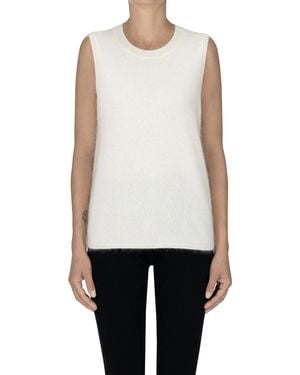 Theory Brushed Cashmere Gilet - White