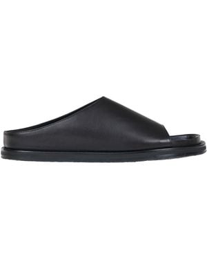 Studio Nicholson Leather Slides - Black