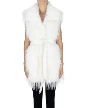Pinko Neva Eco-fur Gilet - White