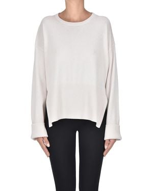C.t. Plage Cashmere Boxy Pullover - White