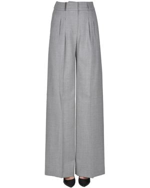 Peserico Darts Wide Leg Pants - Gray