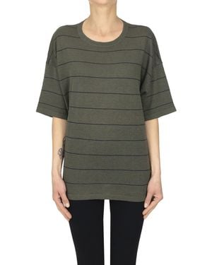 Aragona Striped Pullover - Green