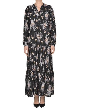 B'Sbee Abito in cotone stampa floreale - Nero