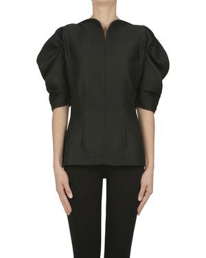 D'Estree Top Janet in crepè - Nero