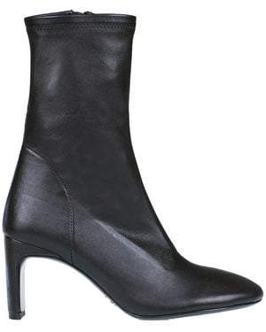 Patrizia Pepe Leather Ankle Boots - Black