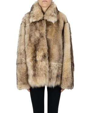 P.A.R.O.S.H. Reversible Fur Jacket - Natural
