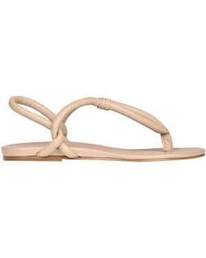 Roberto Del Carlo Padded Nappa Thong Sandals - Natural