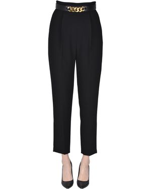 Elisabetta Franchi Pantaloni con pinces - Nero