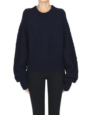 Dondup Chunky Woven Knit Pullover - Blue