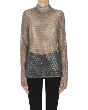 Semicouture Embellished Top - Metallic