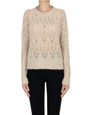 D.exterior Open Knit Pullover - Blue