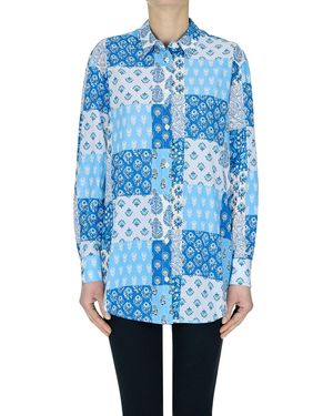 MC2 Saint Barth Printed Cotton Shirt - Blue