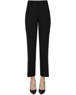 Seventy Cropped Straight Leg Pants - Black