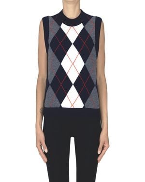 A.P.C. Gilet Pia a rombi - Blu