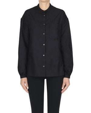 Aspesi Wool-blend Shirt - Black