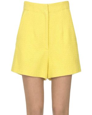 IRO Bouclè Shorts With Lurex - Yellow