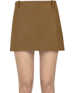 ELEH Eco-leather Mini Skirt - Natural