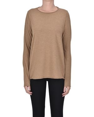 Labo.art T-shirt stile felpa in lana - Neutro