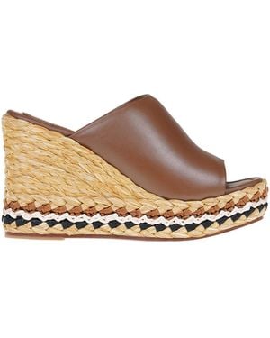 Paloma Barceló Oriane Wedge Mules - Brown