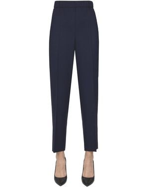 Peserico Embellished Side Bands Pants - Blue