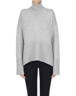 Dondup Turtleneck Boxy Pullover - Gray
