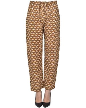 Moismont Pantaloni in cotone stampato - Neutro