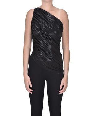 Norma Kamali Top monospalla - Nero