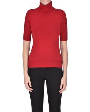 SIMONA CORSELLINI Short Sleeves Pullover - Red