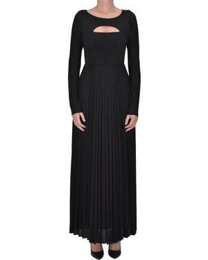 Kaos Pleated Long Dress - Black