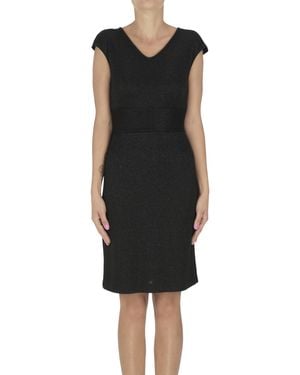 Caliban Knitted Dress With Lurex - Black