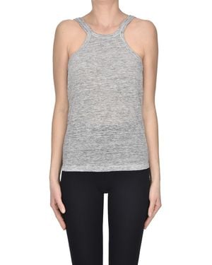 Fortela Linen Tank Top - Blue