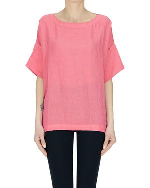 Eka Blusa in lino - Rosa