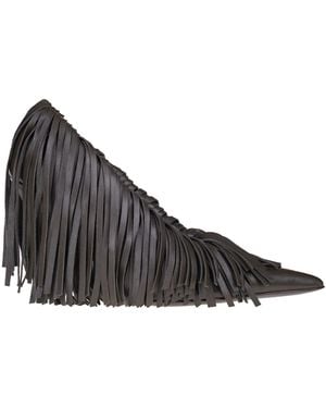 Gia Borghini Amelia Fringes Pumps - Black