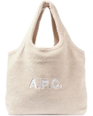 A.P.C. Ninon Eco-fur Tote Bag - Natural