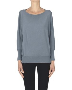 Slowear Extrafine Wool Knit Pullover - Blue