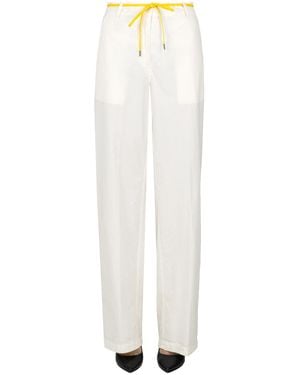 Aspesi Cotton Wide Leg Pants - White