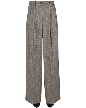 P.A.R.O.S.H. Hound's Tooth Print Pants - Gray