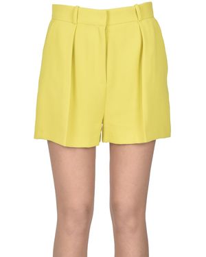 Elisabetta Franchi Crepè Shorts - Yellow