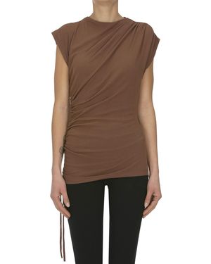 Drumohr Draped Top - Brown