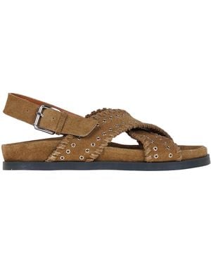 Strategia Suede Sandals - Brown