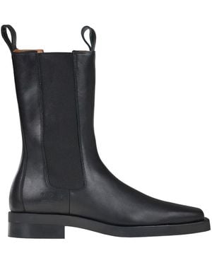 COPENHAGEN Leather Beatles Ankle Boots - Black