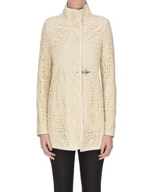Fay Giacca rivestita in pizzo di cotone - Neutro