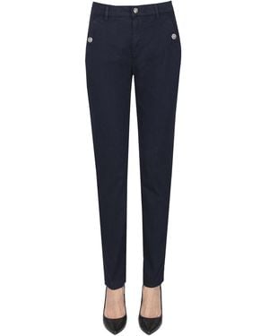 Liu Jo Cotton Chino Pants - Blue