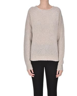 Scaglione Bouclè Knit Pullover - Natural