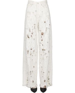 Haikure Bethany Bull Destroy Jeans - White