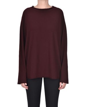 Labo.art Pullover stile felpa in lana - Viola