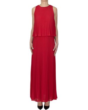 Kaos Pleated Long Dress - Red