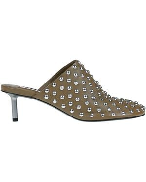Jil Sander Studded Leather Mules - Multicolor